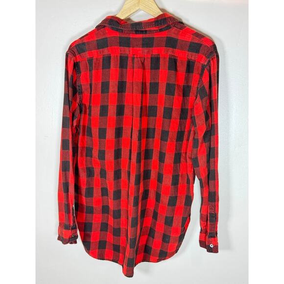 Denim & Supply Ralph Lauren Long Sleeve Button Front Plaid Boyfriend Fit Large - Picture 6 of 7